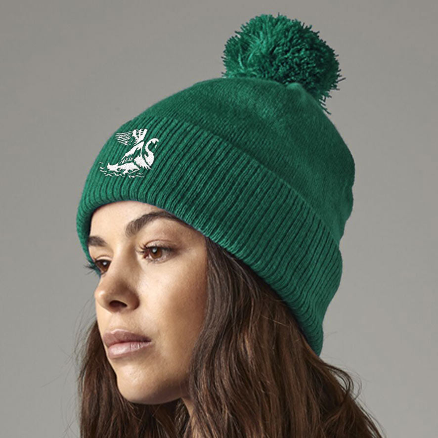 Leatherhead Swan Cuffed Knitted Pom Pom Thermal Beanie