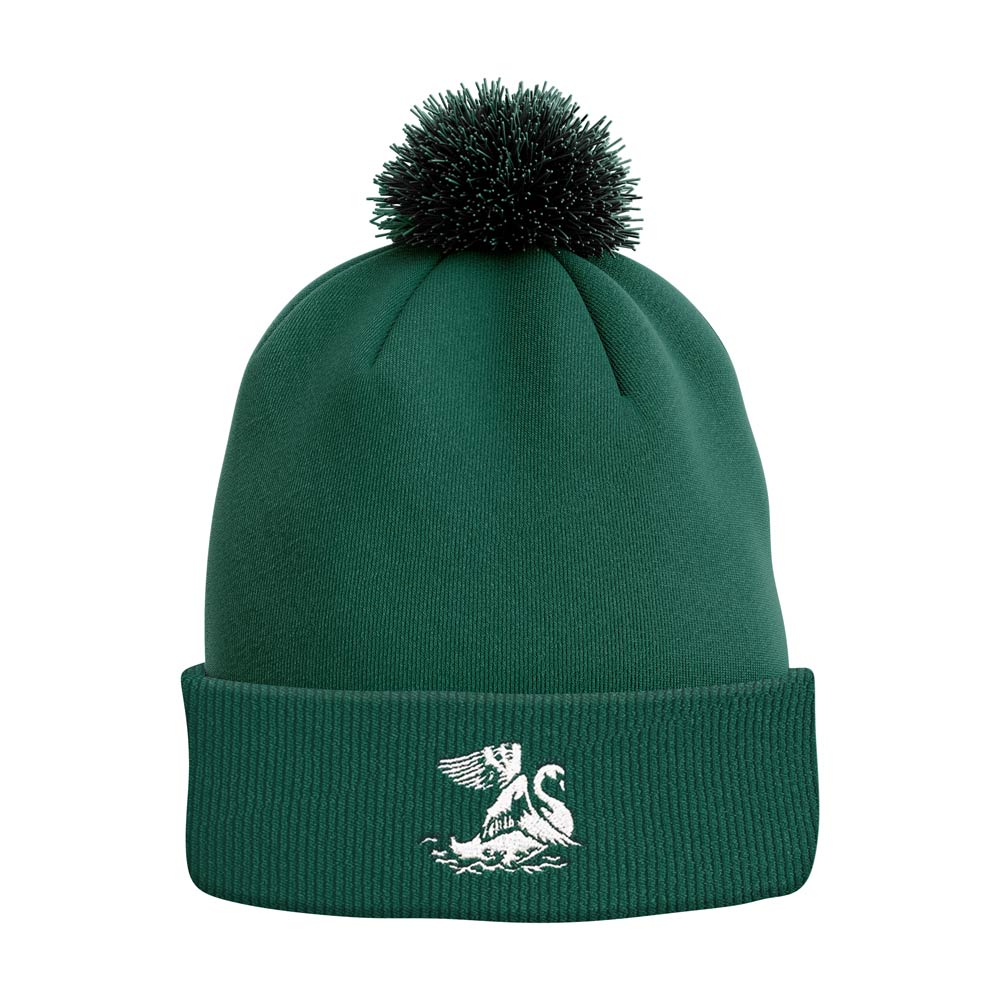 Leatherhead Swan Cuffed Knitted Pom Pom Thermal Beanie