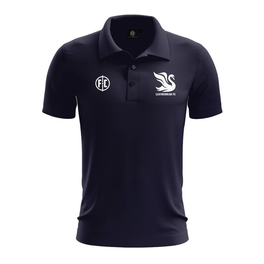 Leatherhead FC Cotton Polo - Navy Blue